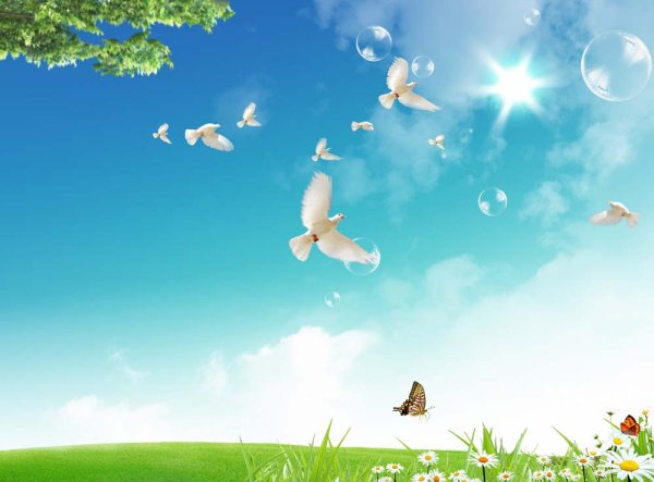 Голубое мирное небо