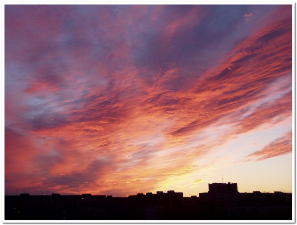 Фон огненное небо