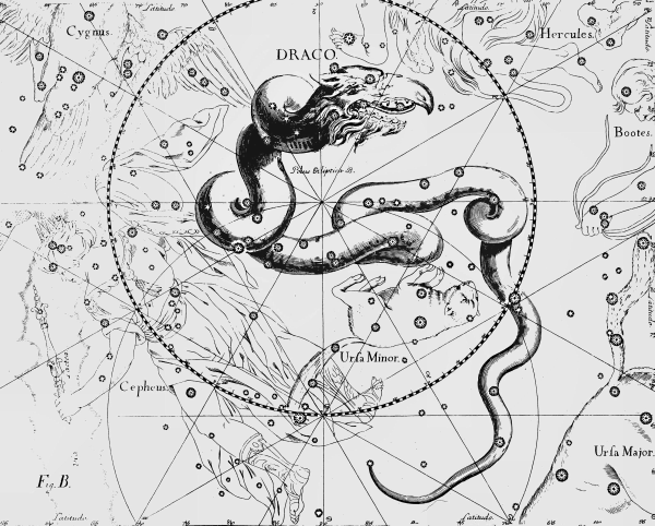 Атлас Яна Гевелия созвездия дракона
