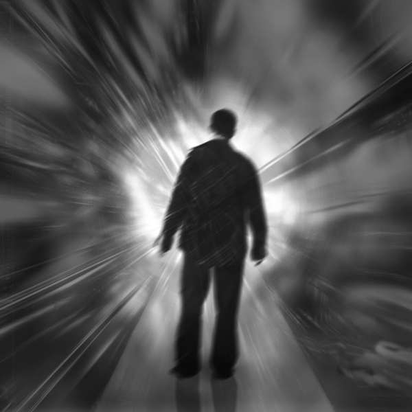 Мужчина уходит в небо