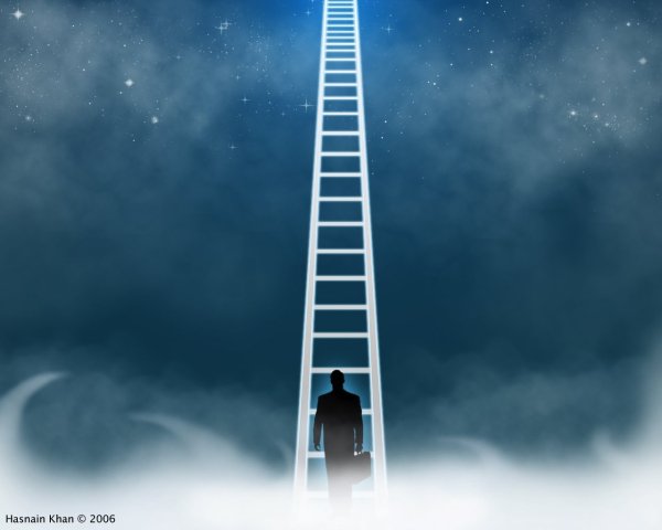 Лестница в небеса с ангелом