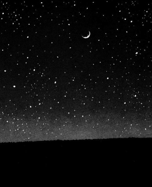 Темное небо со звездами