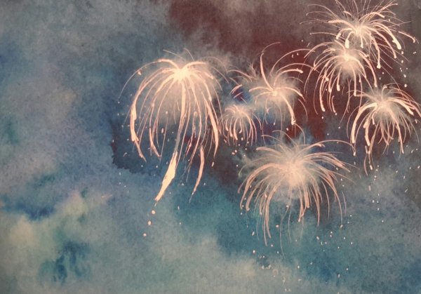 Фейерверк живопись