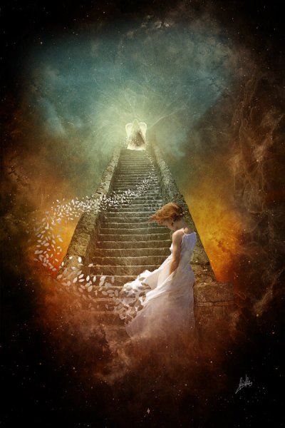 Девушка летает