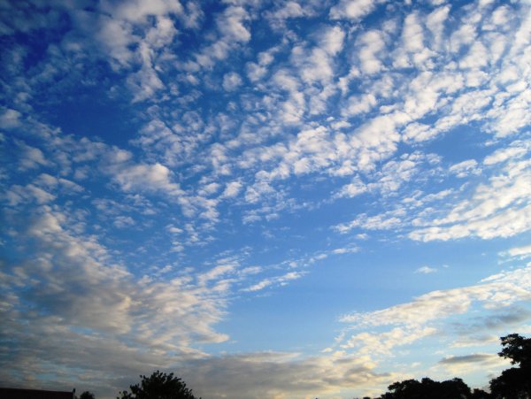 Голубое небо с облаками