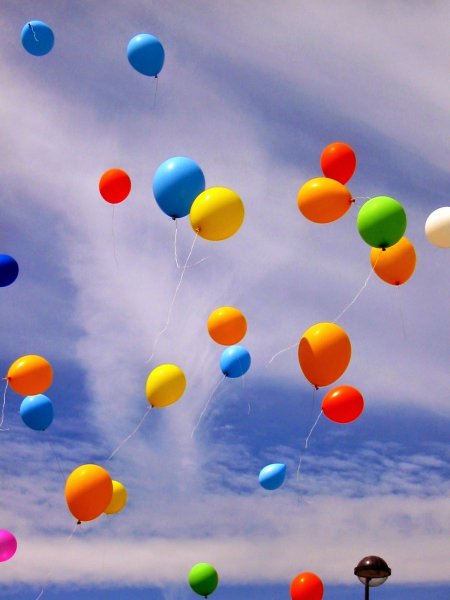 Воздушные шары в небе