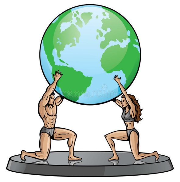 Греческий Бог держит землю