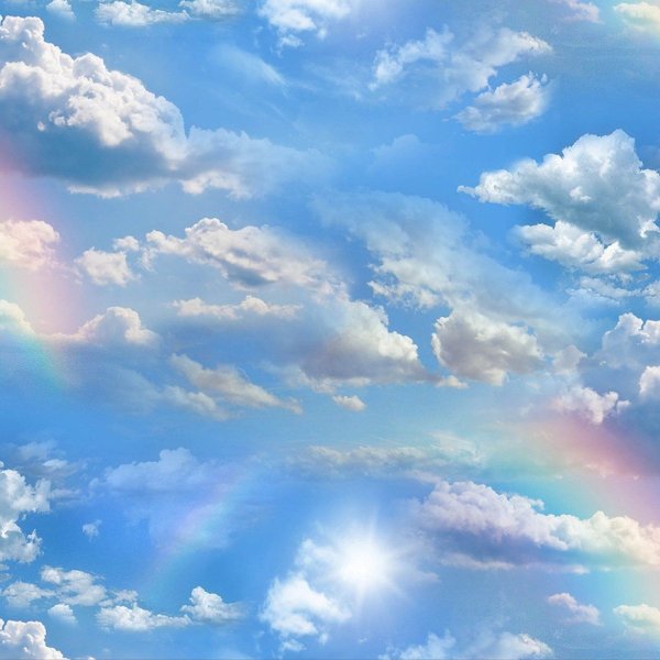 Голубой фон с облаками