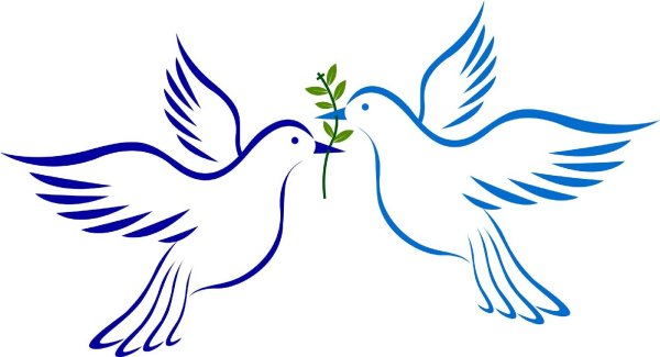 Небо с голубями фон