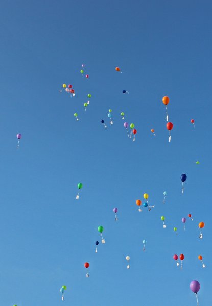 Воздушные шары в небе выпускной