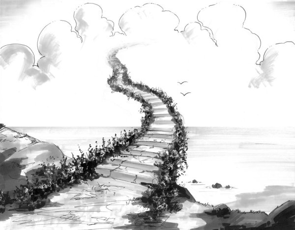 Человек на лестнице