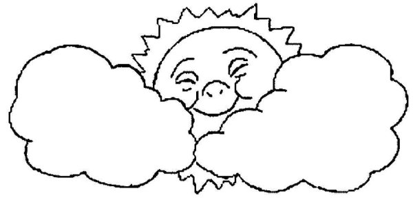 Облако раскраска для детей