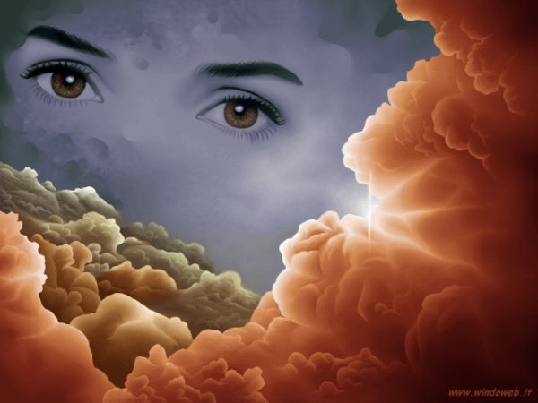 Глаза на фоне неба