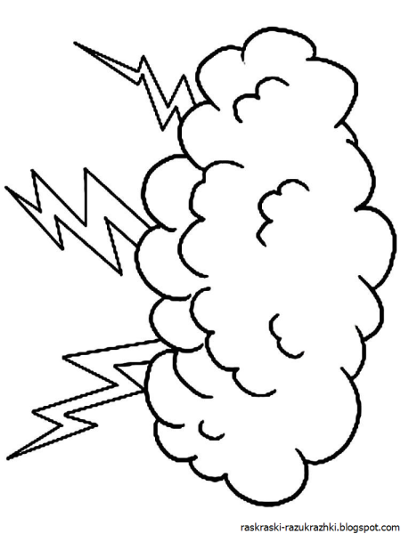 Облако раскраска для детей