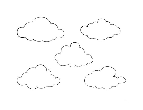 Облако раскраска для детей