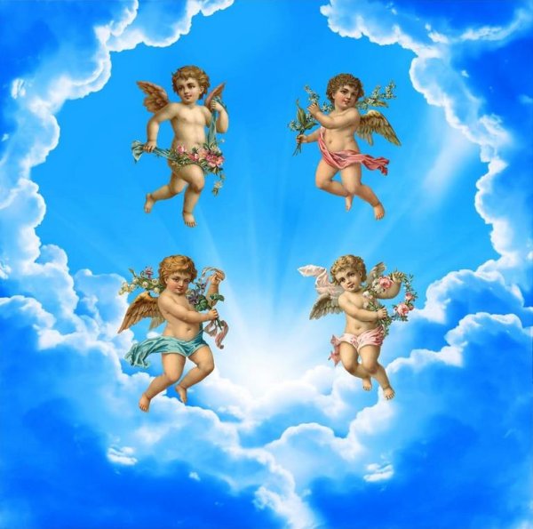 Ангел на облаке