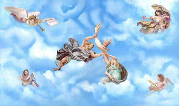 Ангел в небесном свете