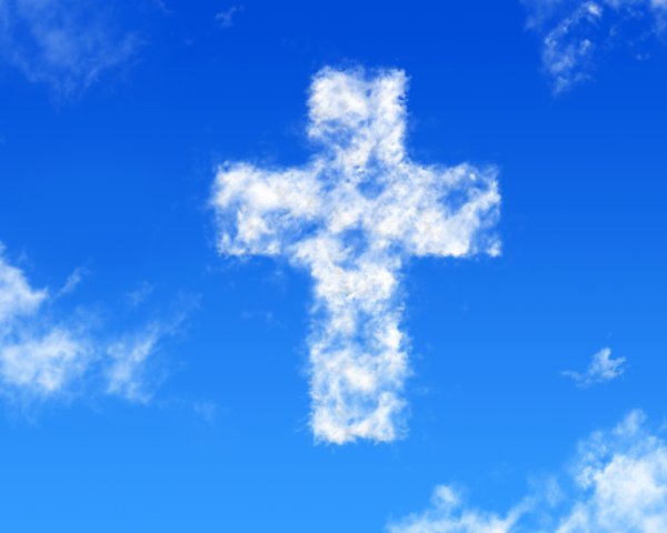 Светящийся крест Иисуса Христа