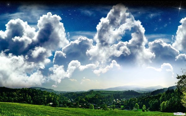 Пейзаж с облаками