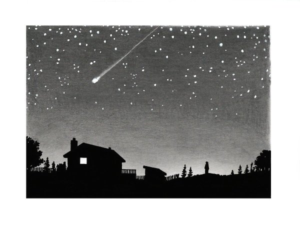 Звездное небо карандашом