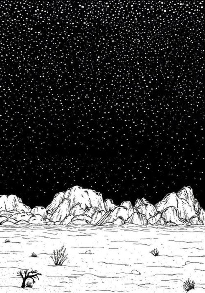 Звездное небо карандашом