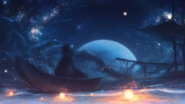 Ночное небо аниме