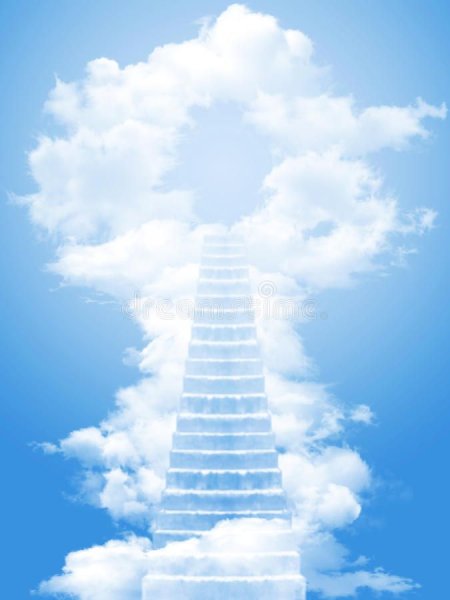 Лестница в небо из облаков