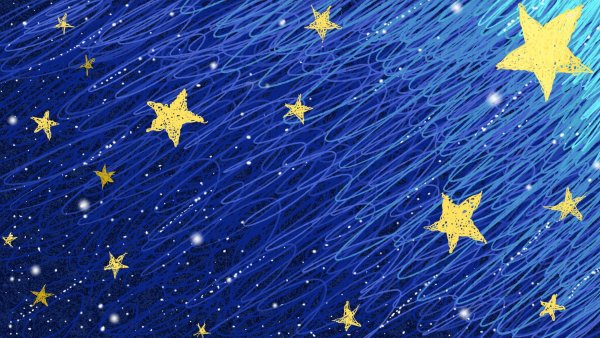 Синий фон со звездами