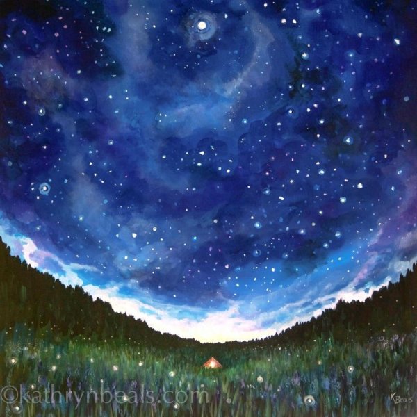 Сказочное небо со звездами