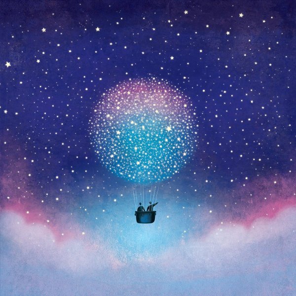 Северное сияние масляной пастелью