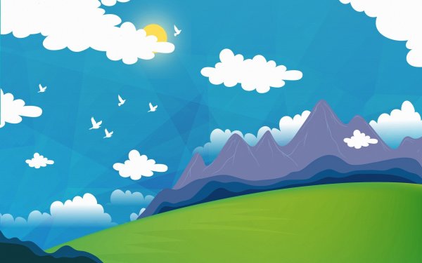 Мультяшные пейзажи природы