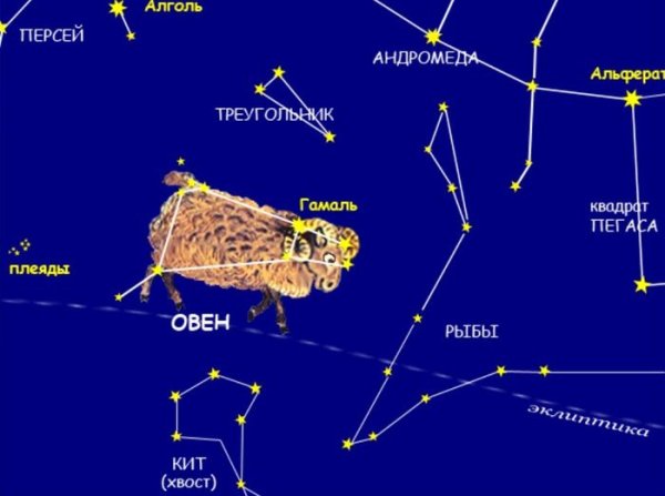 Созвездия зодиака Овен