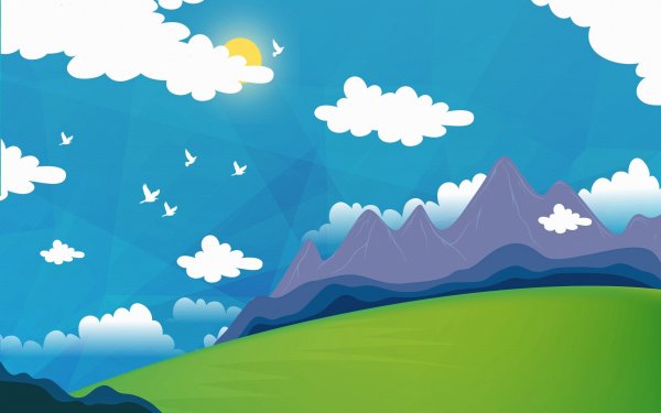 Мультяшные пейзажи природы
