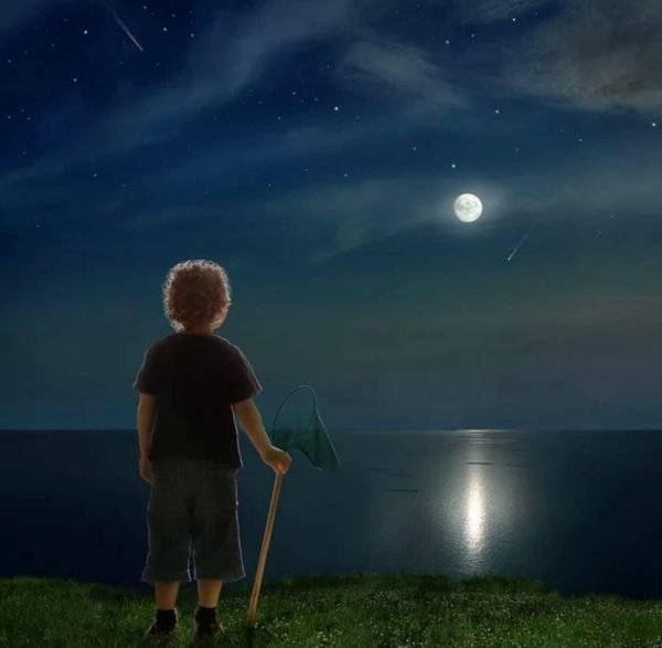 Одинокий человек на природе