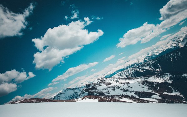 Зимнее небо с облаками