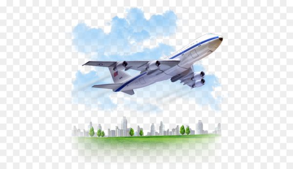 Летающий самолет без фона