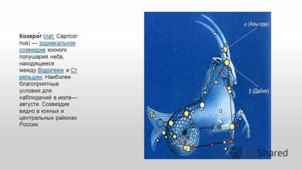 Созвездие Козерог по точкам