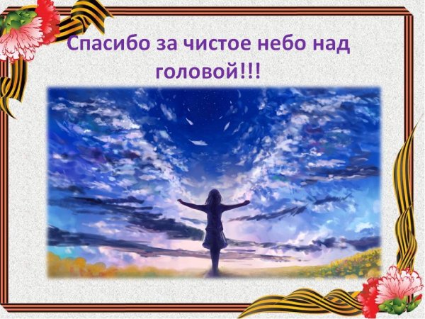 Спасибо за мирное небо над головой
