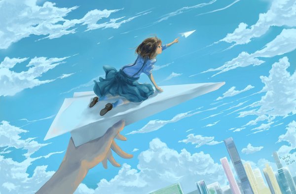 Бумажные самолетики фон