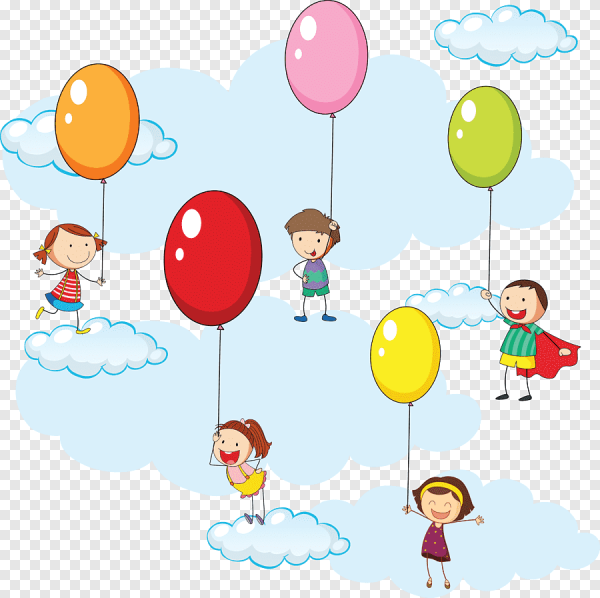 Мультяшные дети с шарами