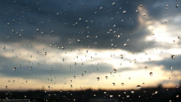 Капли дождя с неба