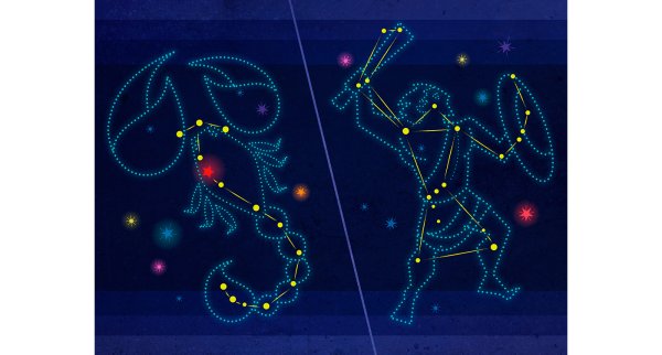 Созвездие Скорпион схема по точкам