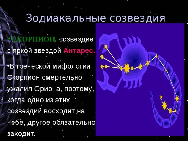 Созвездия зодиака Скорпион