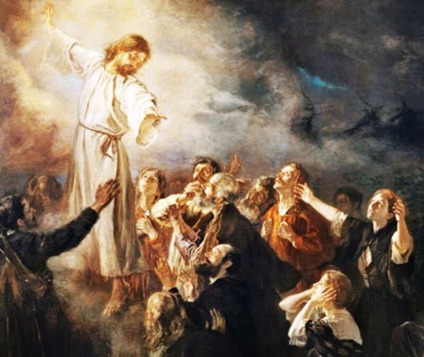 Открытка Иисус вознесся на небо