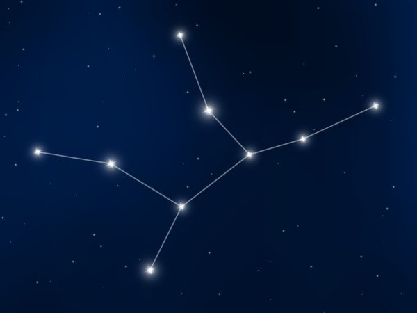 Созвездие Девы Спика на небе Virgo