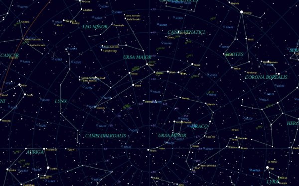 Звездное небо со звездами и созвездиями