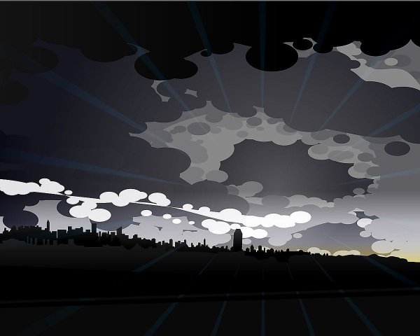 Небо в иллюстраторе