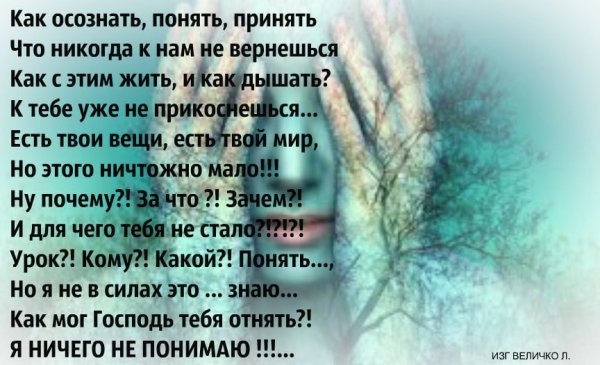 Кого забрали небеса стих