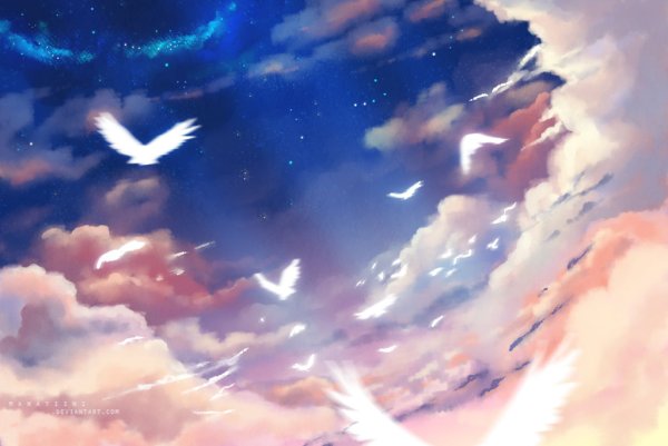 Два ангела в небе