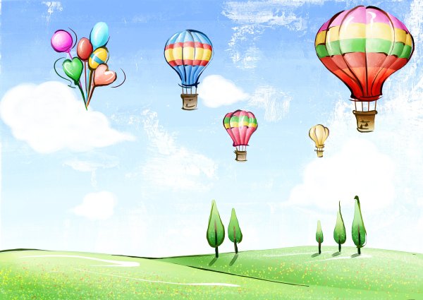 Баннер с воздушным шаром